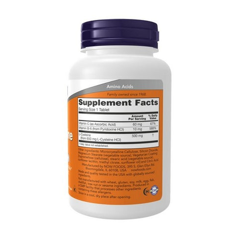 Now Foods, L-Cysteine, 500 mg, 100 Tabs