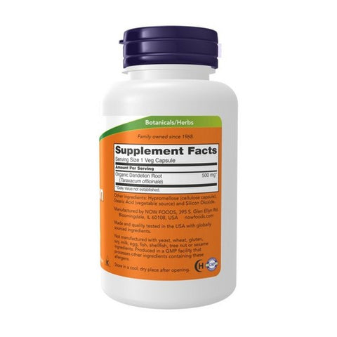 Now Foods, Dandelion Root, 500 mg, 100 Caps