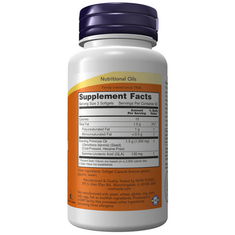 Now Foods, Evening Primrose Oil, 500 mg, 100 Softgels