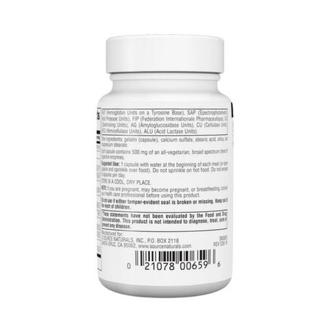 Source Naturals, Essential Enzymes, 500 mg, 60 Caps