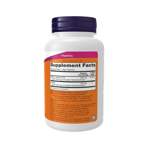 Now Foods, Flush Free Niacin, 500 mg, 90 Veg Caps