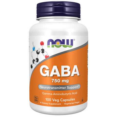 Now Foods, GABA, 750 mg, 100 Vcaps