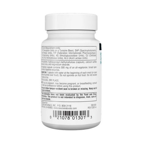 Source Naturals, Essential Enzymes, 500 mg, Vegetarian 60 VCaps