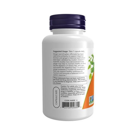 Now Foods, Ginger Root, 550 mg, 100 Caps