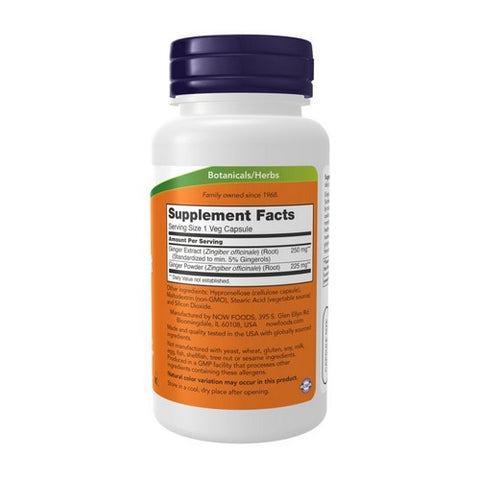Now Foods, Ginger Root Extract, 250 mg, 90 Vcaps