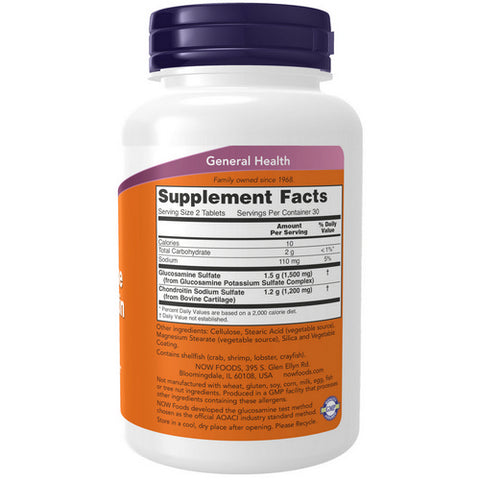 Now Foods, Glucosamine & Chondroitin, Sulfate Extra Strength 60 Tabs