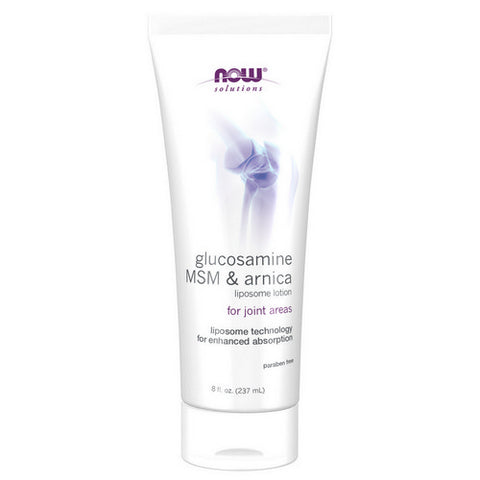Now Foods, Glucosamine M.S.M and  Arnica Liposome Lotion, 8 OZ