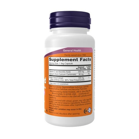 Now Foods, Grape Seed, 100 mg, 100 Caps