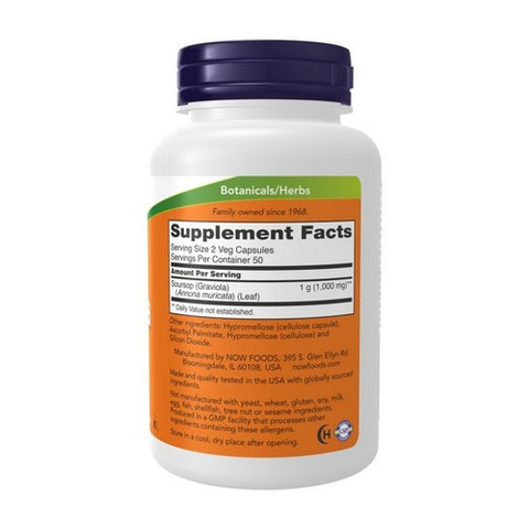 Now Foods, Graviola, 500 mg, 100 Caps