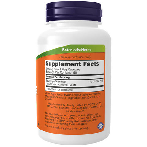 Now Foods, Graviola, 500 mg, 100 Caps