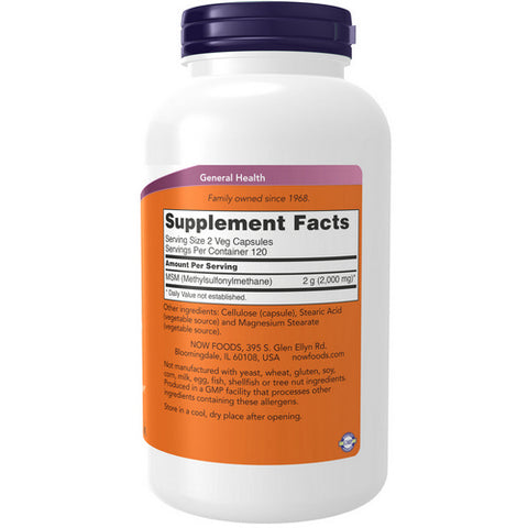 Now Foods, M.S.M, 1000 mg, 240 Caps