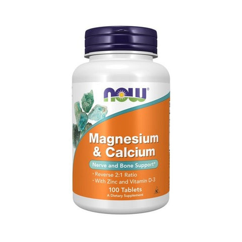 Now Foods, Magnesium & Calcium, 100 Tabs