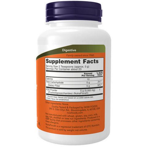 Now Foods, Nutra Flora FOS Vegetarian, 4 OZ