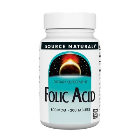 Source Naturals, Folic Acid, 800 mcg, 200 Tabs