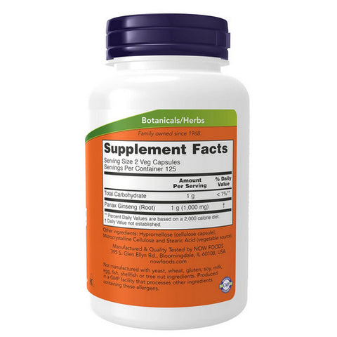 Now Foods, Panax Ginseng, 500 mg, 250 Caps
