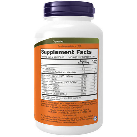 Now Foods, Papaya Enzyme Chewable, 360 Tabs