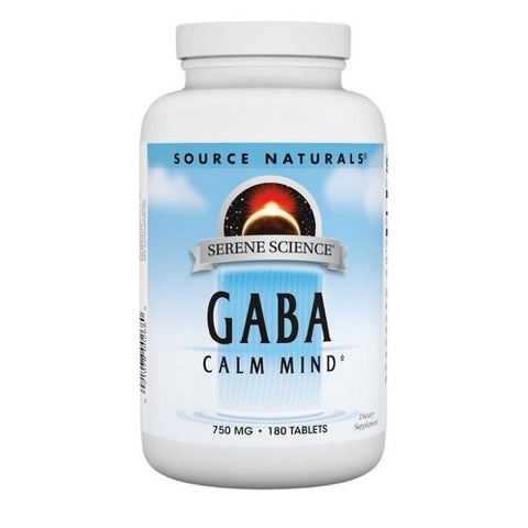 Source Naturals, Gaba, 750 mg, 180 Tabs