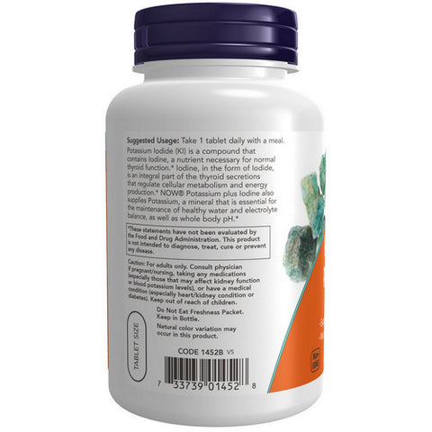 Now Foods, POTASSIUM PLUS IODINE, 180 Tabs