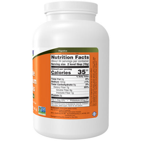 Now Foods, Psyllium Husk Whole, 12 Oz