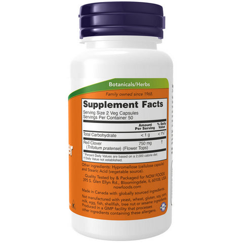Now Foods, Red Clover, 375 mg, 100 Caps