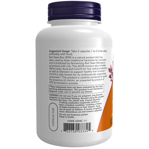Now Foods, Red Yeast Rice with CoQ10, 120 Veg Caps