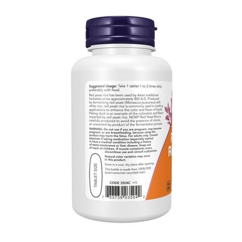 Now Foods, Red Yeast Rice Extract, 1200 mg, 60 Tabs