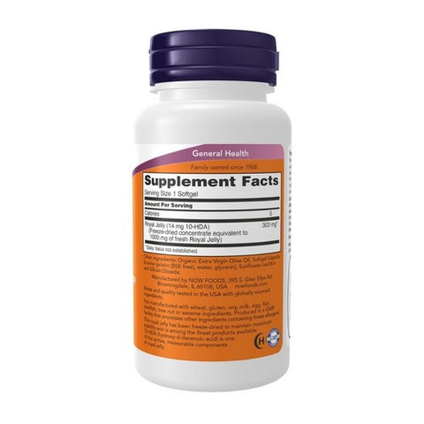 Now Foods, Royal Jelly, 1000 mg, 60 Sgels