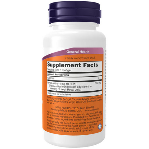 Now Foods, Royal Jelly, 1000 mg, 60 Sgels