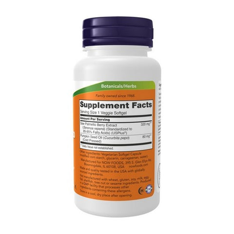 Now Foods, Saw Palmetto, 320 mg, 90 Sgels