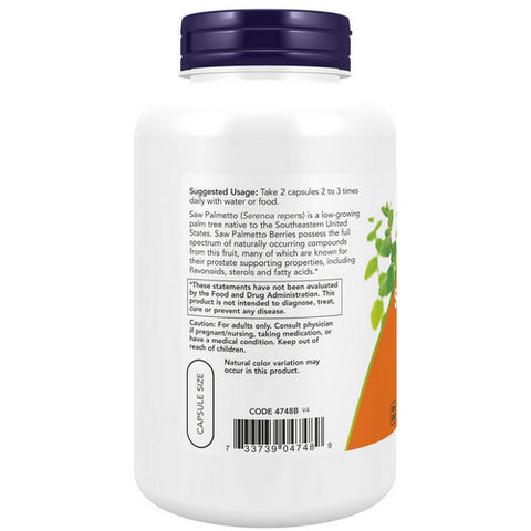 Now Foods, Saw Palmetto, 550 mg, 250 Caps