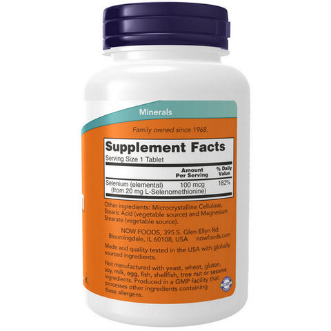 Now Foods, Selenium, 100 mcg, 250 Tabs