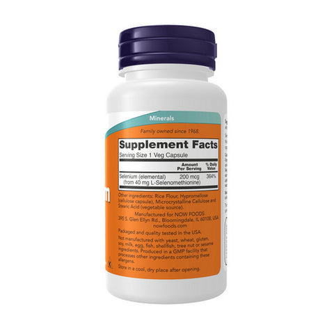 Now Foods, Selenium, 200 Mcg, 90 Veg Caps