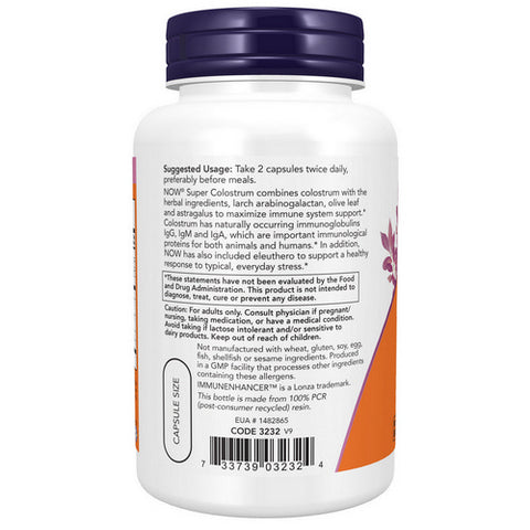 Now Foods, Super Colostrum, 500 mg, 90 Veg Caps