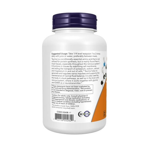 Now Foods, Taurine Pure Powder, 8 OZ