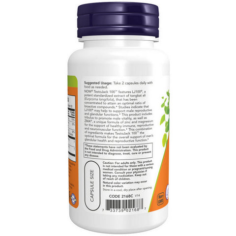 Now Foods, TestoJack 100, 60 Veg Caps