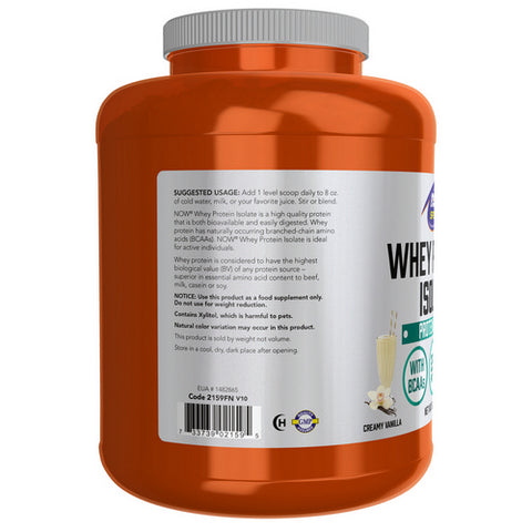 Now Foods, Whey Protein Isolate, Creamy Vanilla, 5 lbs
