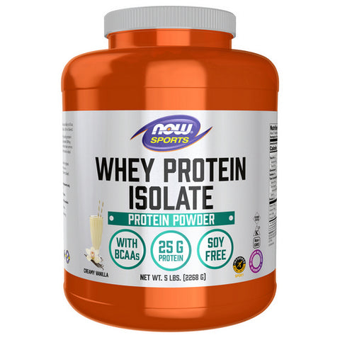 Now Foods, Whey Protein Isolate, Creamy Vanilla, 5 lbs