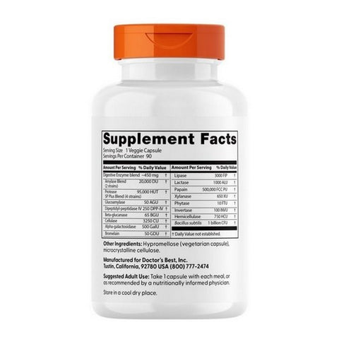 Doctors Best, Digestive Enzymes, 90 Veggie Caps