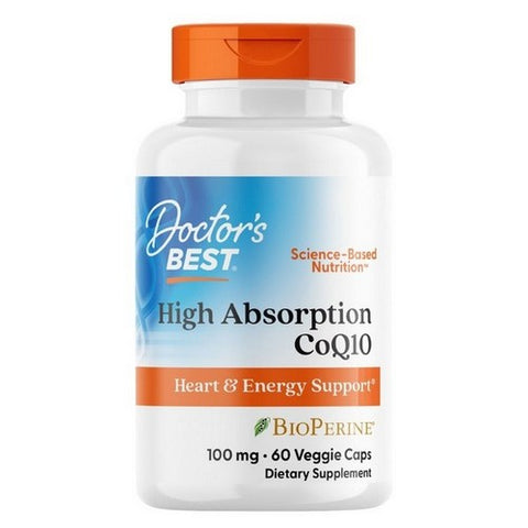 Doctors Best, High Absorption CoQ10 with Bioperine, 100 mg, 60 Veggie Caps