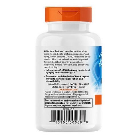 Doctors Best, High Absorption CoQ10 with Bioperine, 100 mg, 60 Veggie Caps