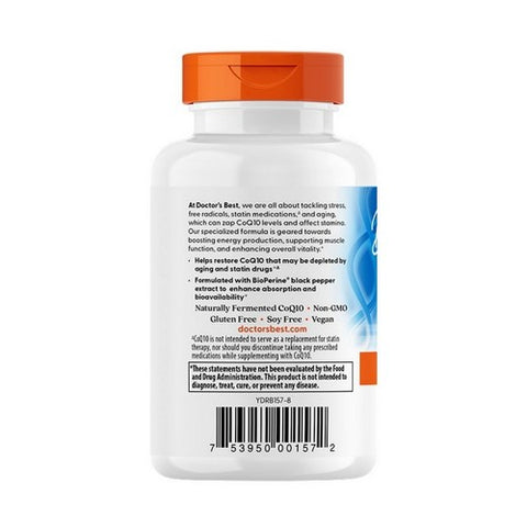 Doctors Best, High Absorp CoQ10 with Bioperine, 400 mg, 60 Veggi Caps