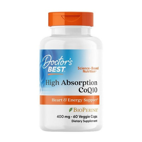 Doctors Best, High Absorp CoQ10 with Bioperine, 400 mg, 60 Veggi Caps