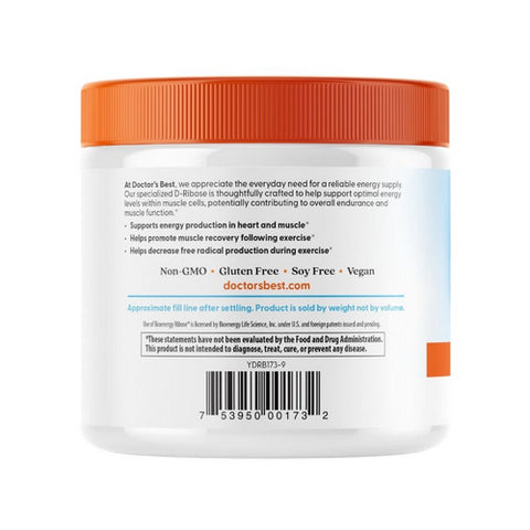 Doctors Best, D-Ribose with Ribose, 250 Grams