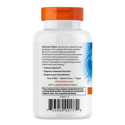 Doctors Best, Immune Support Postbiotic Epicor, 500 Mg, 60 Veggie Caps