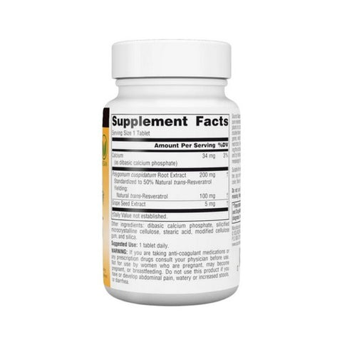 Source Naturals, Resveratrol, 100 mg, 60 Tabs