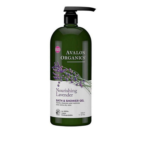 Avalon Organics, Bath & Shower Gel, Organic Lavender Value Size 32 Oz