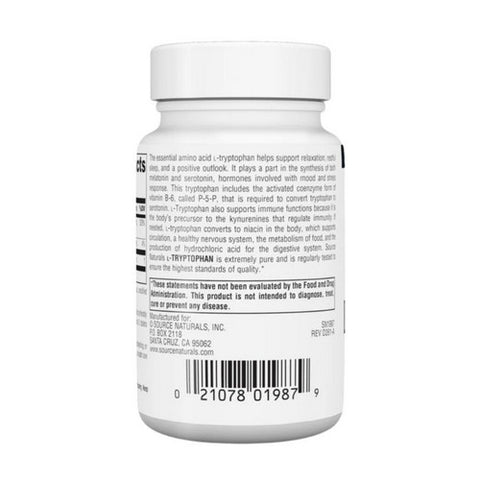 Source Naturals, L-Tryptophan, 500 mg, 60 Tabs