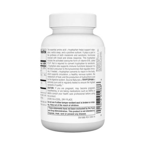 Source Naturals, L-Tryptophan, 500 mg, 120 Tabs