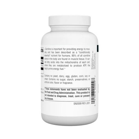 Source Naturals, L-Carnitine, 250 MG, Fumerate 120 Caps