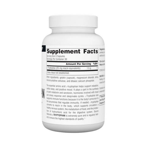 Source Naturals, L-Tryptophan, 500 MG, 90 Caps